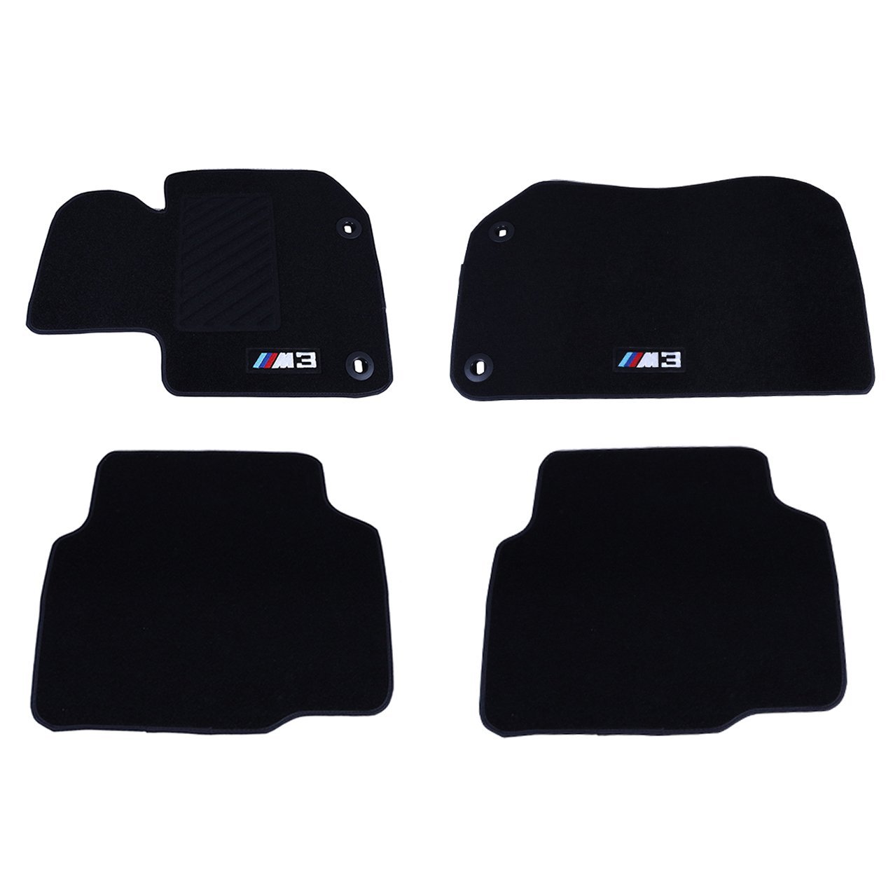 bmw-e36-sedan-siyah-m3-logolu-hali-paspas