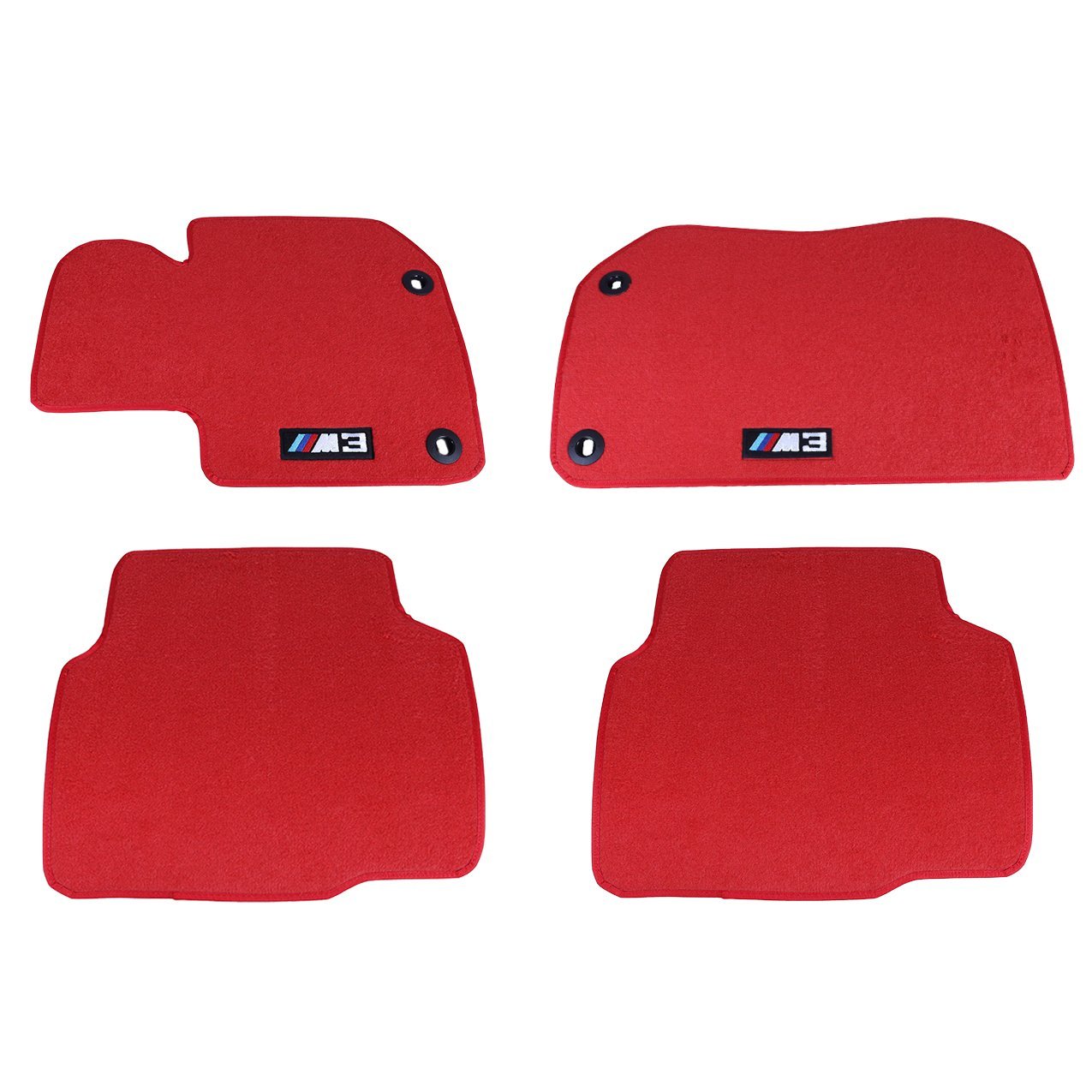 bmw-e36-coupe-kirmizi-m3-logolu-hali-paspas