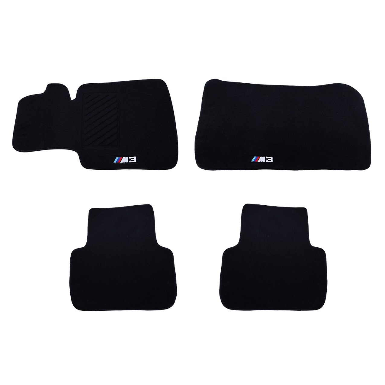 bmw-e46-coupe-siyah-m3-logolu-hali-paspas