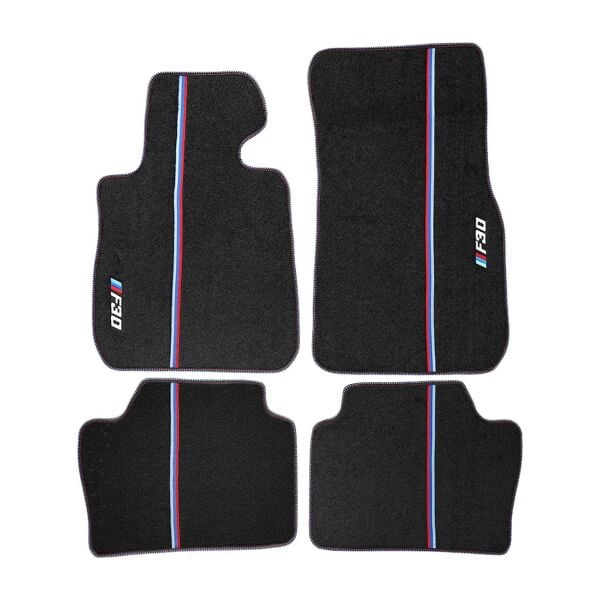 Bmw F30 Halı Paspas - Siyah ( M Çizgili - M Dikişli ) | Famalli