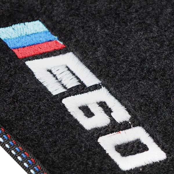 Bmw E60 Halı Paspas - Siyah ( M Çizgili - M Dikişli ) | Famalli