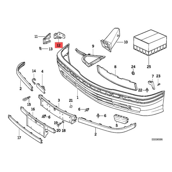 Bmw E36 Ön İç Sağ Tampon Braket | İthal