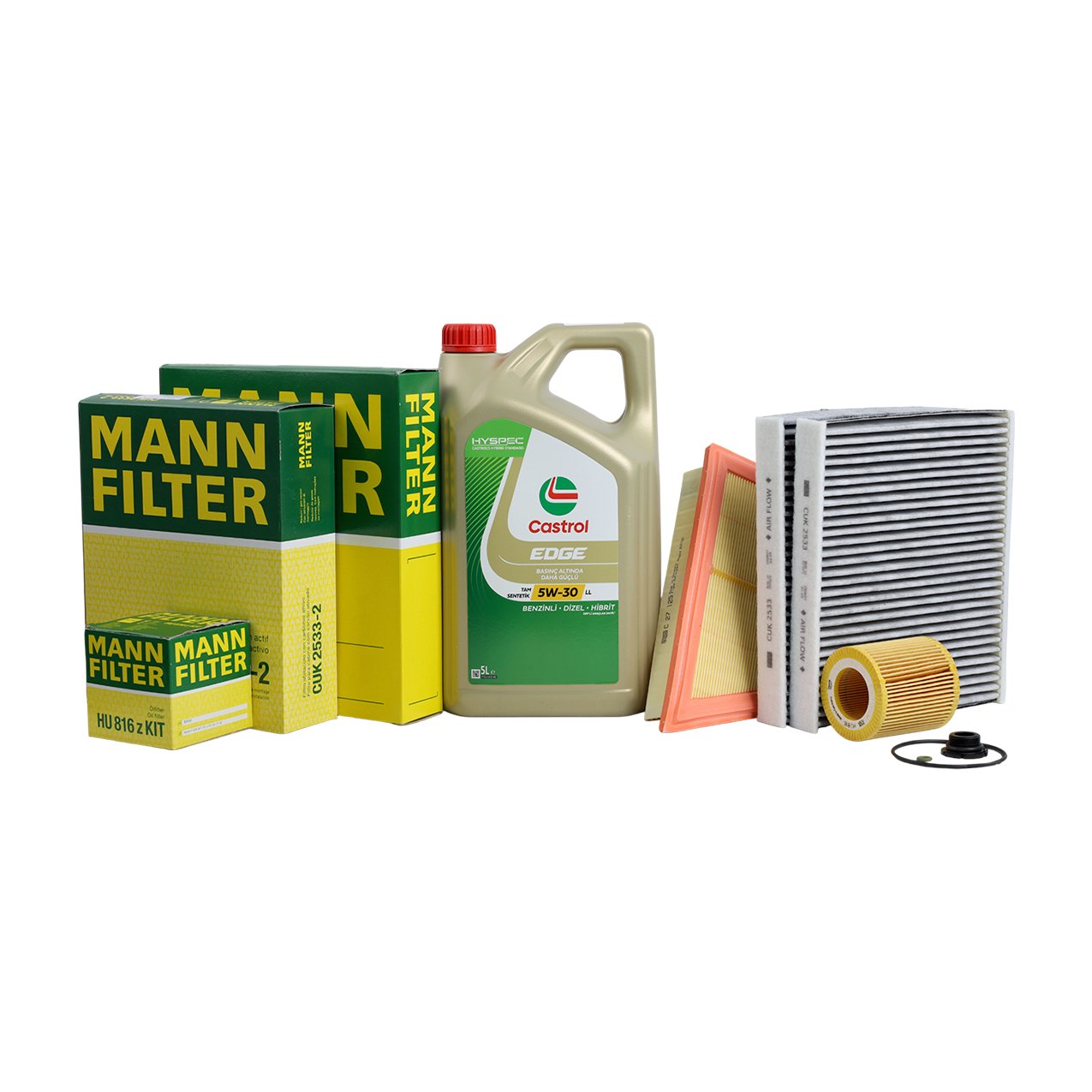 Bmw F10 N20 Motor Yağ Bakım Seti | Castrol Yağ + Mann Filtreler