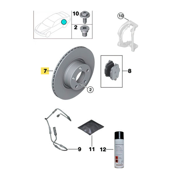 Bmw E36 E46 Arka Havalı Disk Takımı | Febi