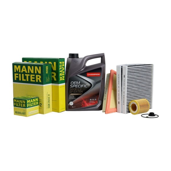 Bmw F10 N20 Motor Yağ Bakım Seti | Champion Yağ + Mann Filtreler