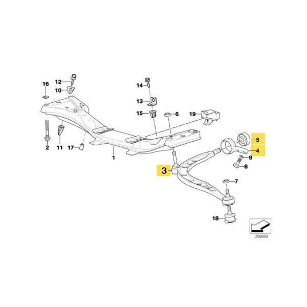 Bmw E36 Ön Sol Salıncak Burçlu | Febi