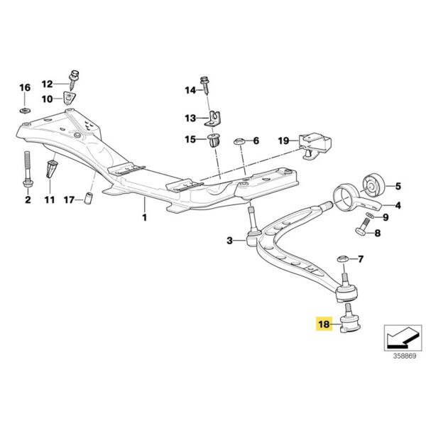 Bmw E36 Kısa Rotil Saçlı | Frow