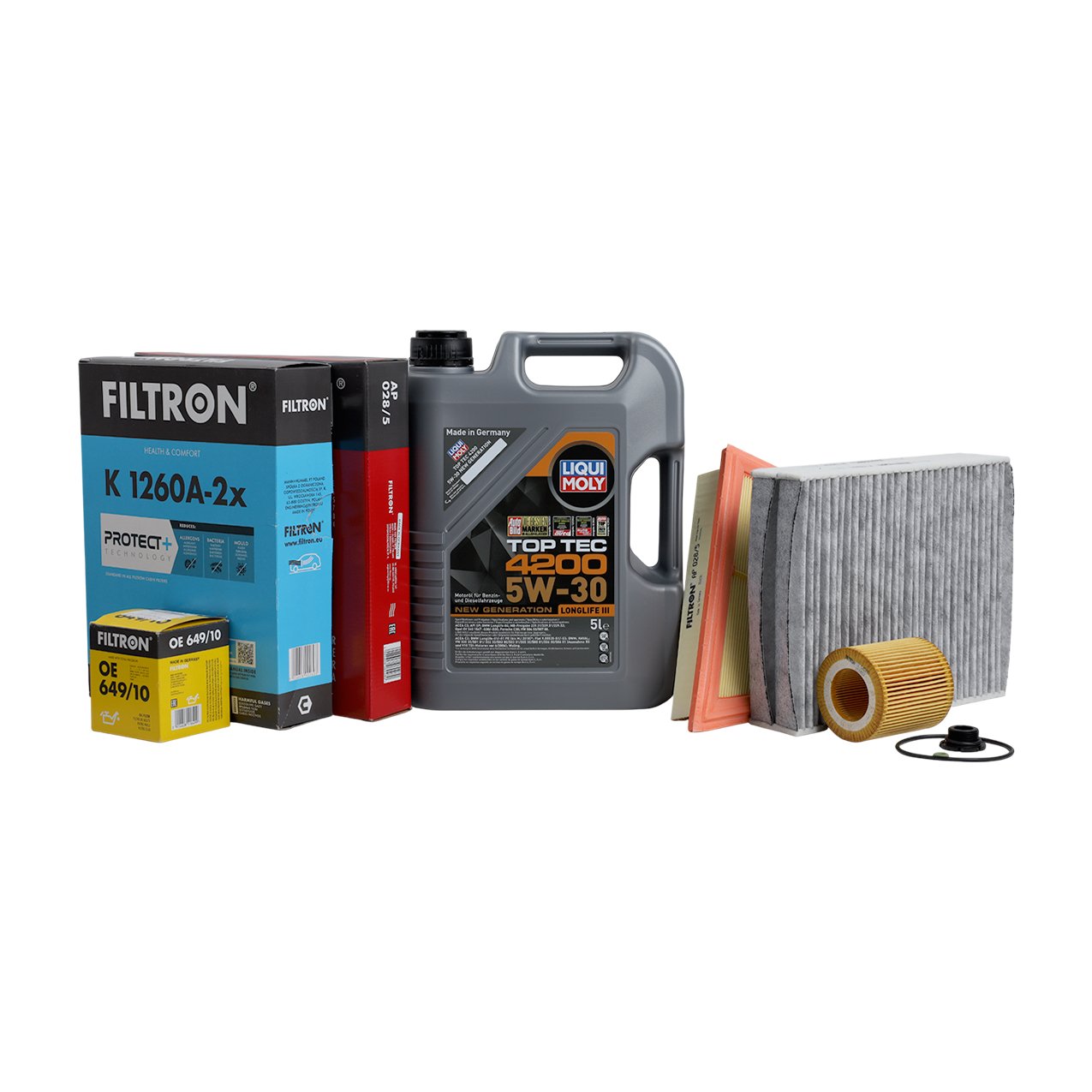 Bmw F10 N20 Motor Yağ Bakım Seti | Lıquı Moly New Generation Yağ + Filtron Filtreler