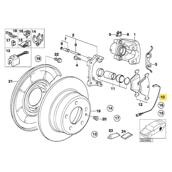 Bmw E36 Arka Balata İkaz Fişi | Gkl