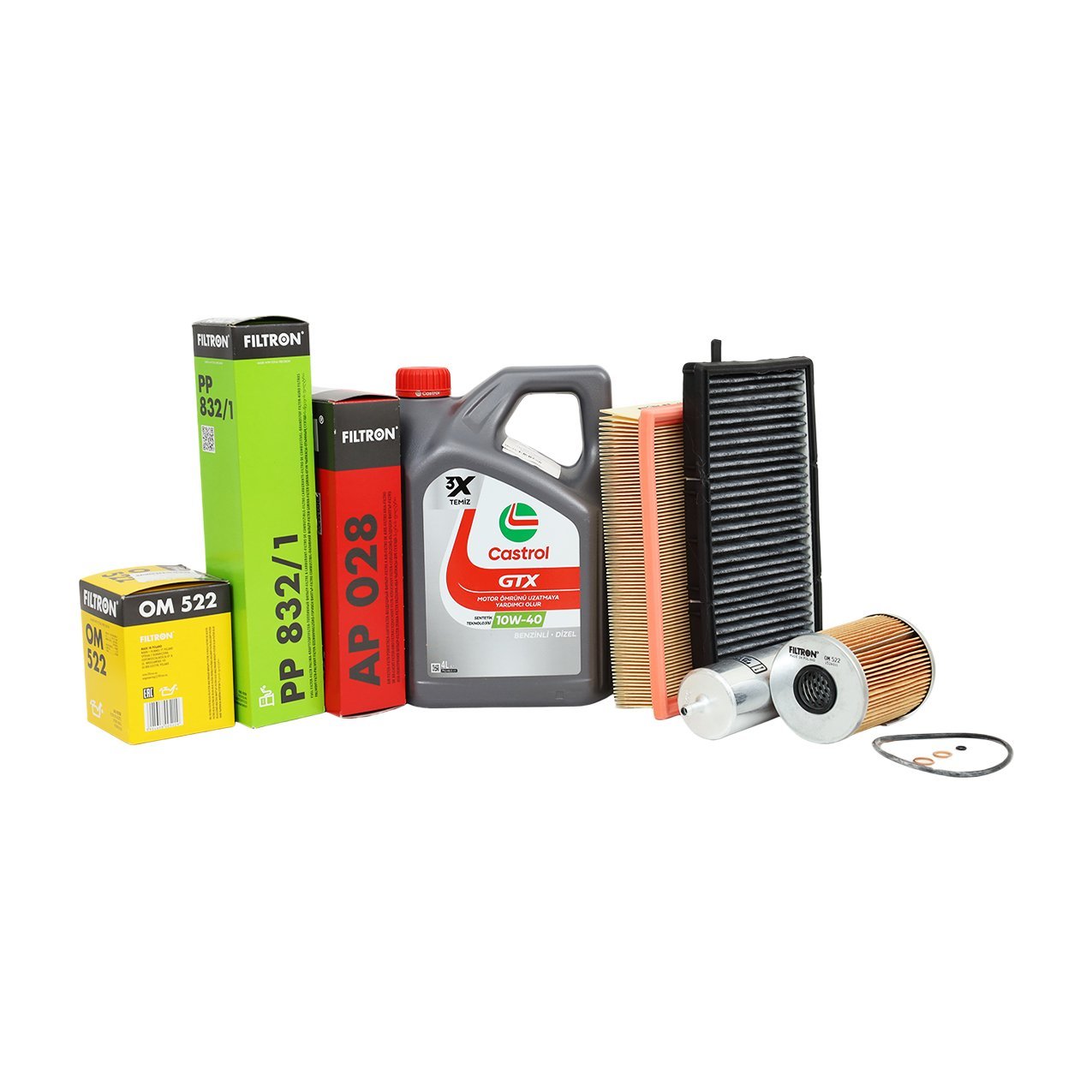 Bmw E36 M50 Motor Yağ Bakım Seti | Castrol Yağ + Filtron Filtreler