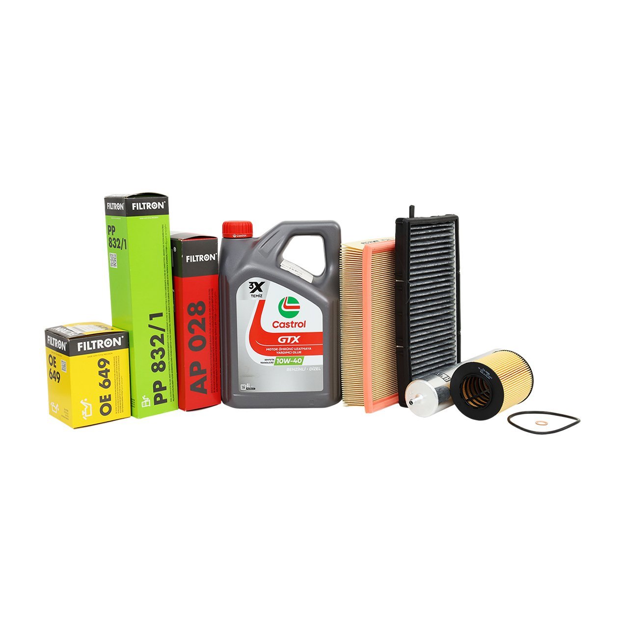Bmw E36 M52 Motor Yağ Bakım Seti | Castrol Yağ + Filtron Filtreler