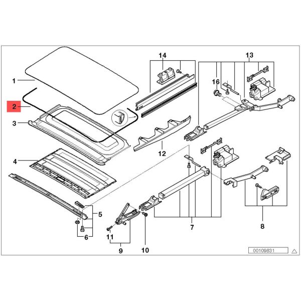 Bmw E39 E60 F10 Sunroof Fitili | Orijinal