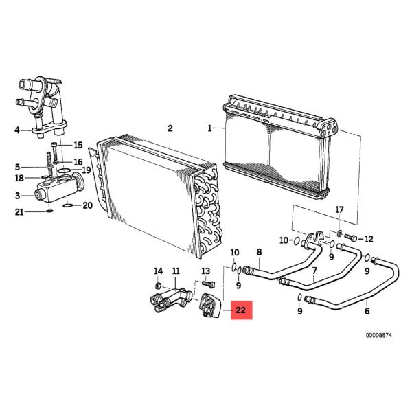Bmw E36 Kalorifer Ara Bağlantı Flanşı | Orijinal