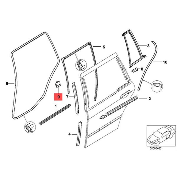 Bmw E36 Kapı Döşeme Segmanı Metal | Orijinal