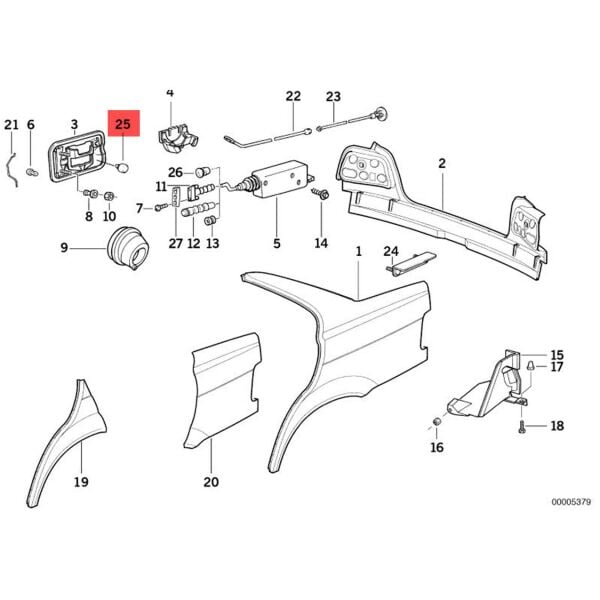 Bmw E36 Benzin Depo Kapak Klipsi | Orijinal