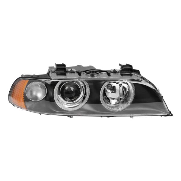 Bmw E39 Sol Sarı Sinyalli Çerçeveli Angelli Far - Siyah ( 01 - 03 ) | Trv