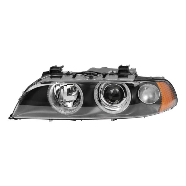 Bmw E39 Sağ Sarı Sinyalli Çerçeveli Angelli Far - Siyah ( 01 - 03 ) | Trv