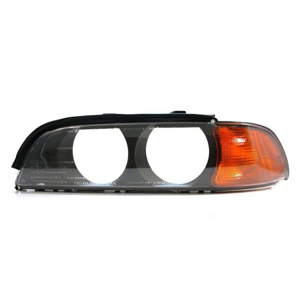 Bmw E39 Sol Turuncu Sinyalli Çerçeveli Far Camı ( 96- 00 ) | Wender