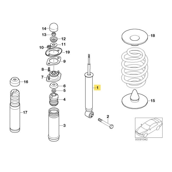 Bmw E36 E46 Arka Amortisör | Optimal