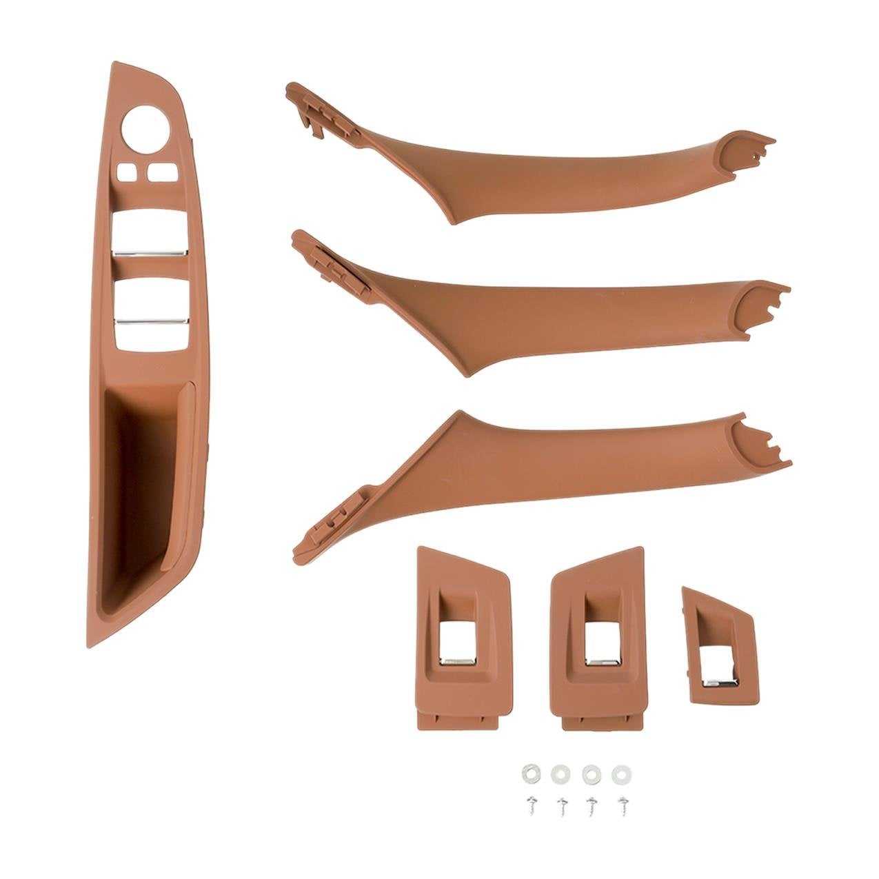 Bmw F10 Kapı Kol Tutamak Seti - Tarçın Kahve  (7 Parça)  | Cartek