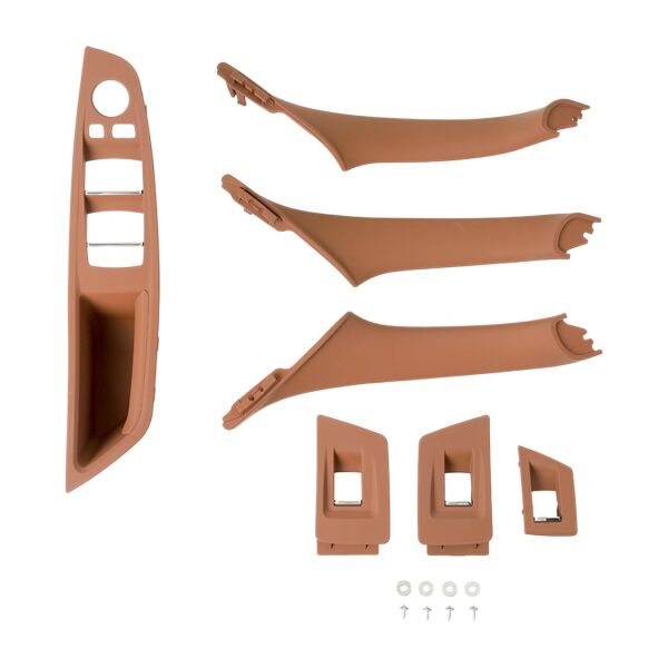 Bmw F10 Kapı Kol Tutamak Seti - Tarçın Kahve  (7 Parça)  | Cartek