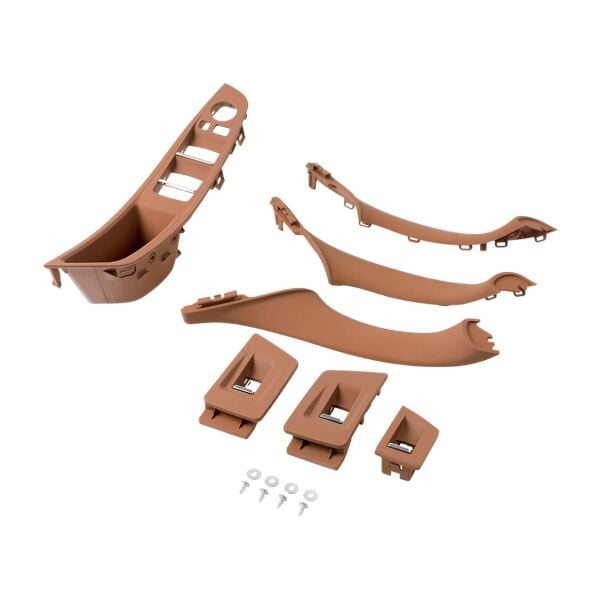 Bmw F10 Kapı Kol Tutamak Seti - Tarçın Kahve  (7 Parça)  | Cartek