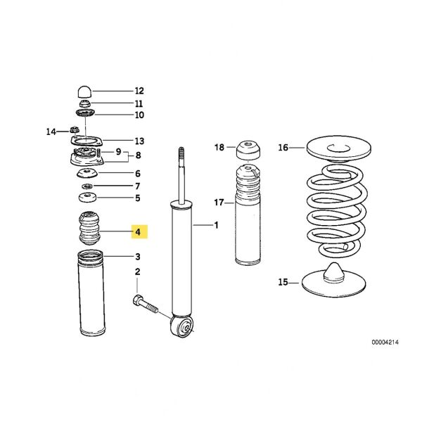 Bmw E36 E46 Arka Amortisör Lastik Takozu | Optimal
