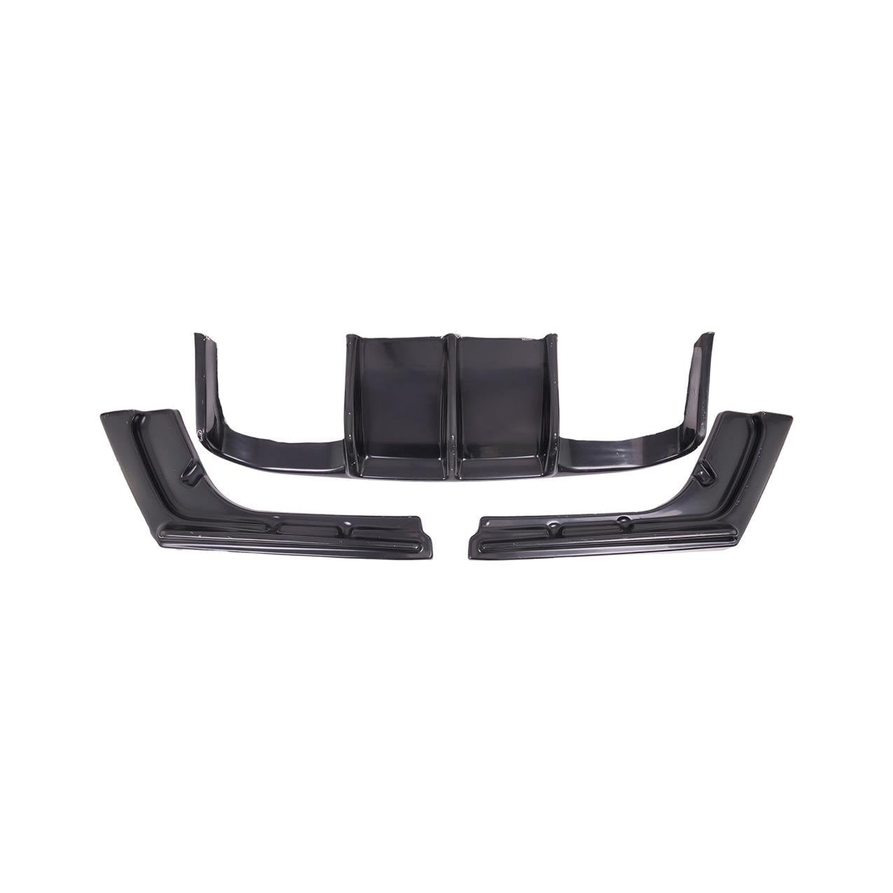 Bmw F30 LCI Arka Tampon Difüzörü Set - Çift Çıkış - Piano Siyah ( M-Vorsteiner ) - M3 | Famalli