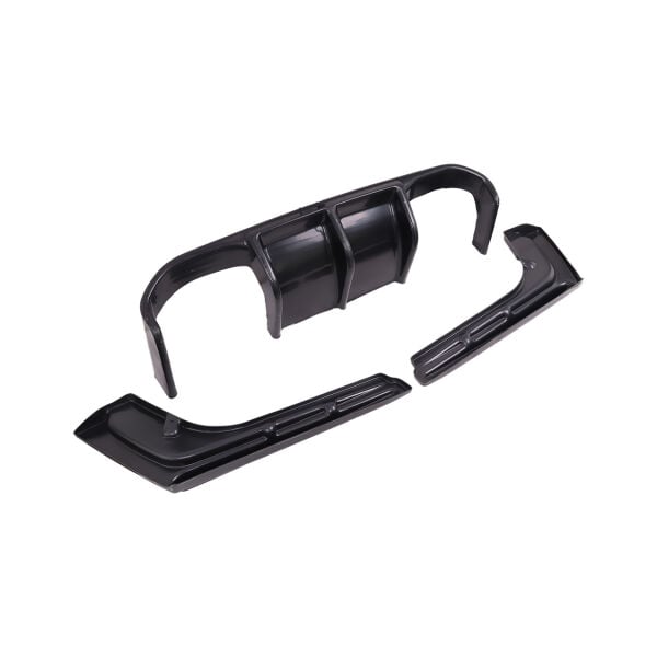 Bmw F30 LCI Arka Tampon Difüzörü Set - Çift Çıkış - Piano Siyah ( M-Vorsteiner ) - M3 | Famalli