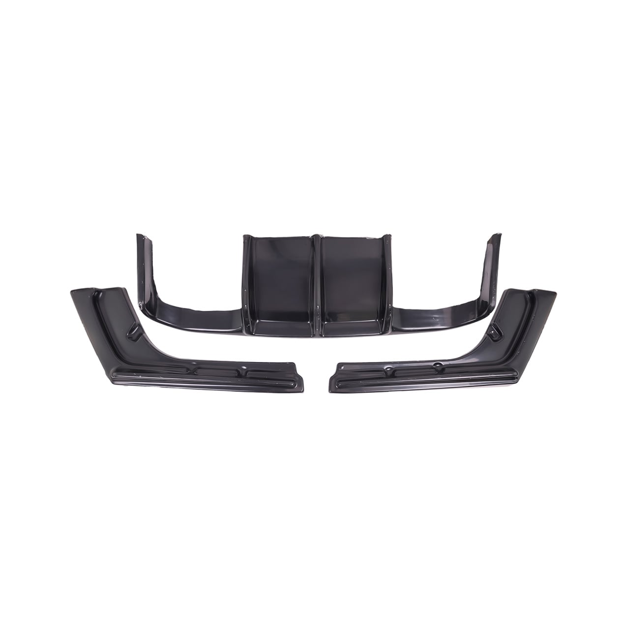 Bmw F30 LCI Arka Tampon Difüzörü Set - Çift Çıkış - Piano Siyah ( M-Vorsteiner ) - M3 | Famalli