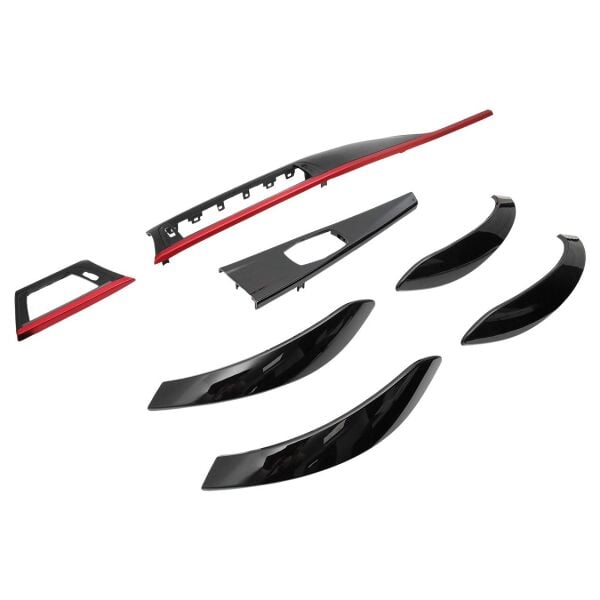 Bmw F30 Piano Black Kırmızı İç Trim Seti ( 7 Parça ) | Famalli