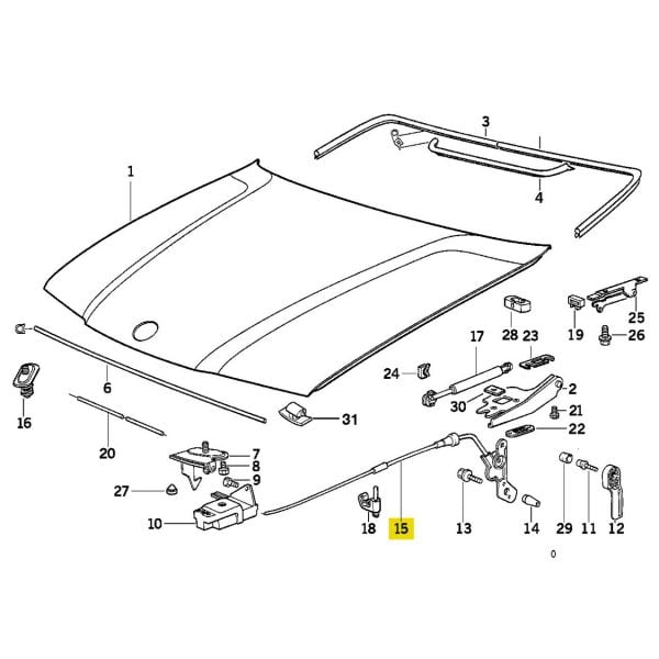 Bmw E36 Kaput Teli Mekanizmalı Sedan | Wender