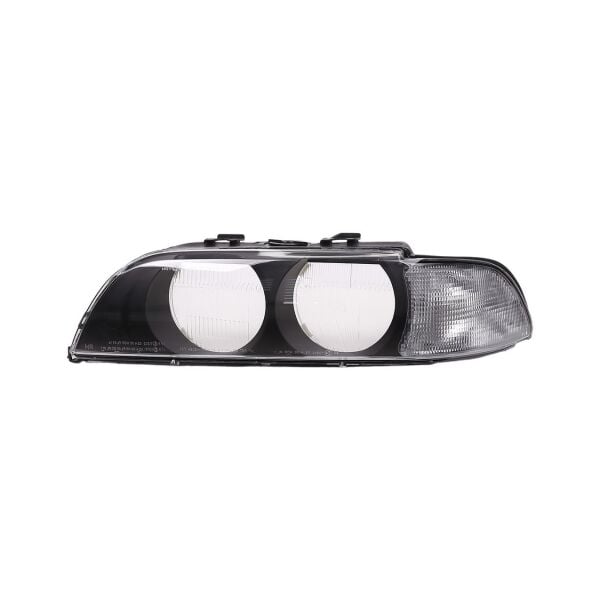 Bmw E39 Sol Beyaz Sinyalli Çerçeveli Far Camı ( 96- 00 ) | Wender