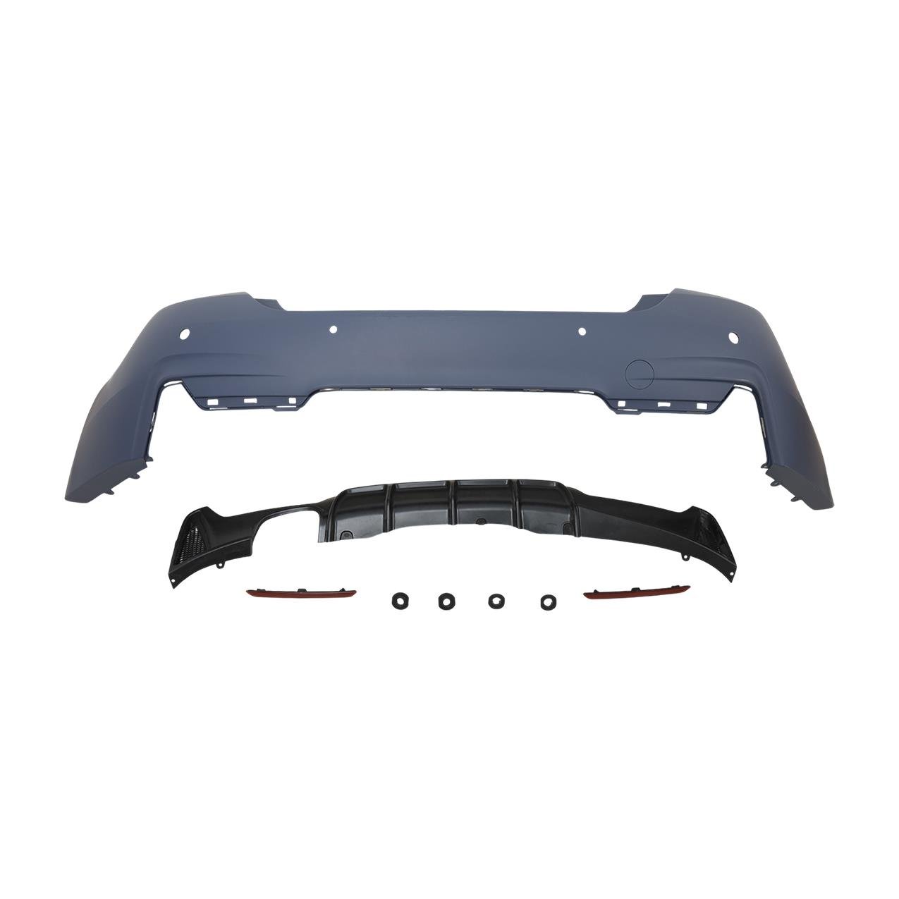 Bmw F32 F36 LCI Arka Tampon - PDC'li - OO Egz. Çıkışlı - M-Tech ( 2013-20 ) | Wender