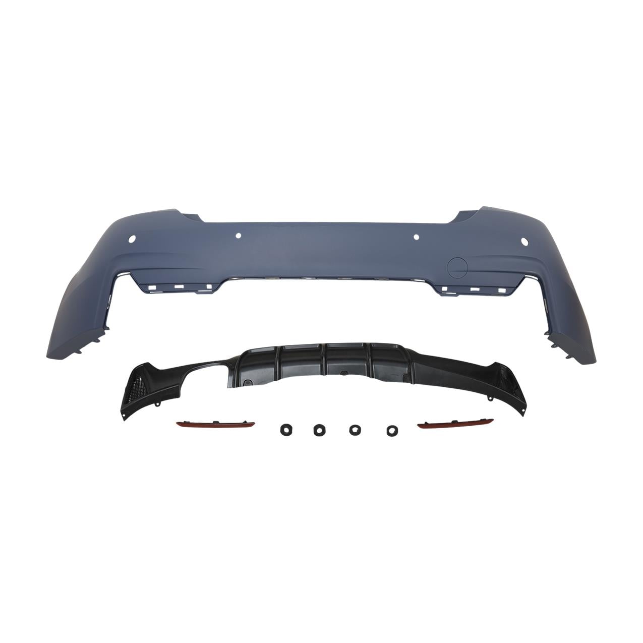 Bmw F32 F36 LCI Arka Tampon - PDC'li - OO Egz. Çıkışlı - M-Tech ( 2013-20 ) | Wender