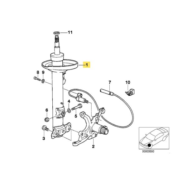 Bmw E36 4 Silindir Ön Sol Amortisör | Aspart