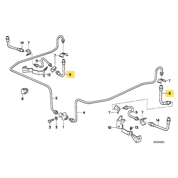 Bmw E30 E34 E36 Arka Fren Hortumu Diskli | Aspart