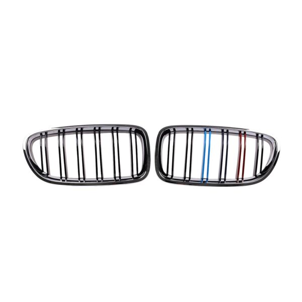 Bmw F10 Krom Siyah M Renkli Çift Çıtalı Panjur Takımı (10-16) | Wender