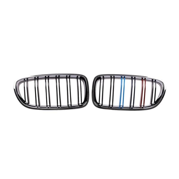 Bmw F10 Krom Siyah M Renkli Çift Çıtalı Panjur Takımı (10-16) | Wender