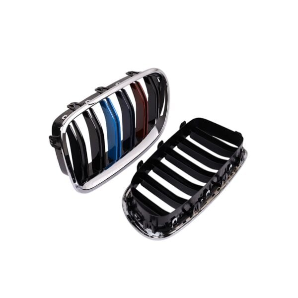 Bmw F10 Krom Siyah M Renkli Çift Çıtalı Panjur Takımı (10-16) | Wender