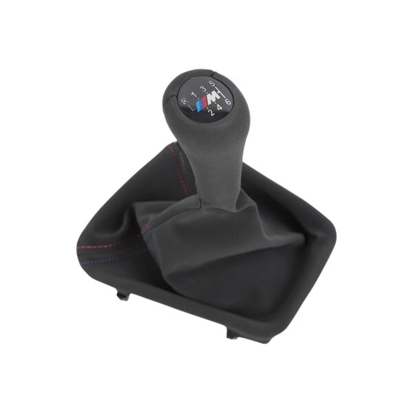 Bmw E36 Işıklı Körüklü Siyah 6 İleri Vites Topuzu ( M Dikişli ) - Alcantara Deri