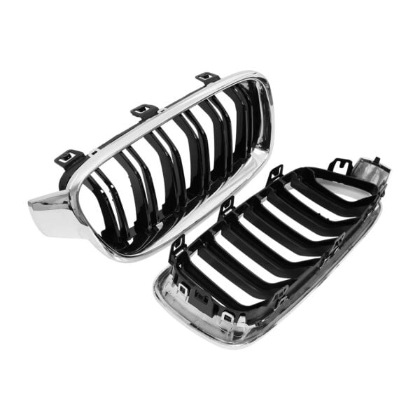 Bmw F30 LCI Krom Siyah Çift Çıtalı Panjur Takımı ( 2012-18 ) | Wender