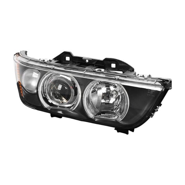 Bmw E39 Sol Sarı Sinyalli Çerçeveli Angelli Far - Siyah ( 01 - 03 ) | Wender