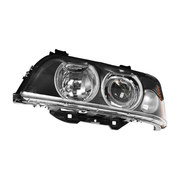 Bmw E39 Sol Sarı Sinyalli Çerçeveli Angelli Far - Siyah ( 01 - 03 ) | Wender