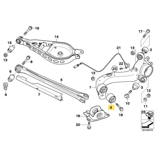 Bmw E36 E46 Arka Salıncak Şapkasız Burç | Febi