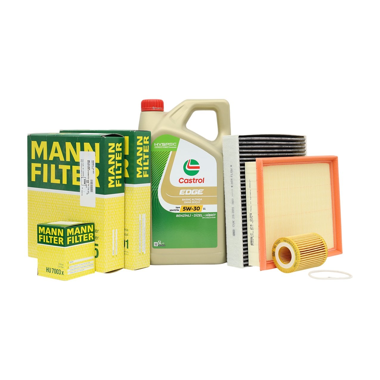 Bmw F20 F30 N13 Motor Yağ Bakım Seti | Castrol Yağ + Mann Filtreler