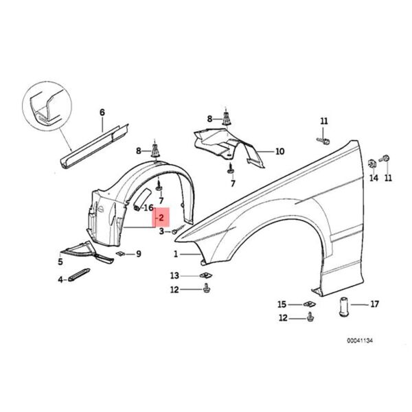 Bmw E36 Çamurluk Davlumbazı Ön Sol Sedan | Wender