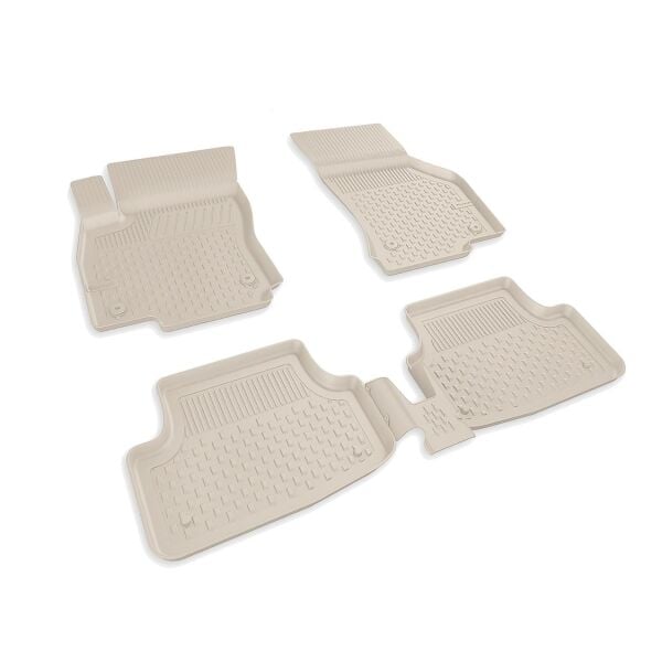 Bmw F10 Kauçuk Paspas Takımı - Bej | Sahler