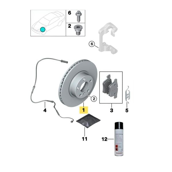 Bmw E36 E46 Ön Havalı Fren Disk Takımı | Swag