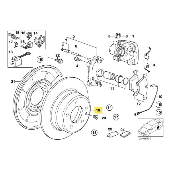 Bmw E36 E46 Arka Fren Disk Takımı | Wutse
